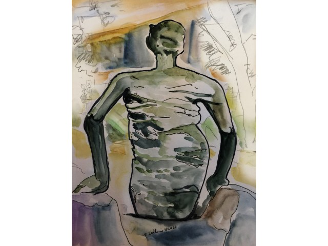 Sketch of a Henry Moore Statue