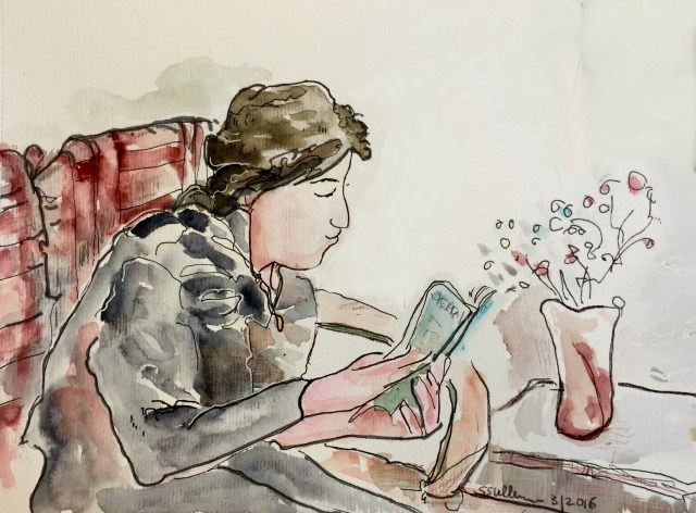 Sketch of a Reader by Sarah Sullivan