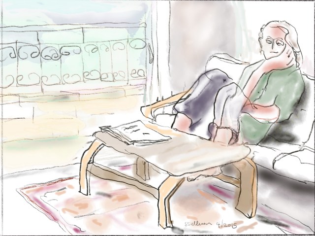 woman resting on a couch