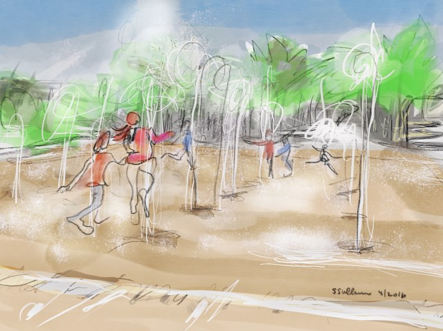 Playing at Fountain Park, Be'er Sheva