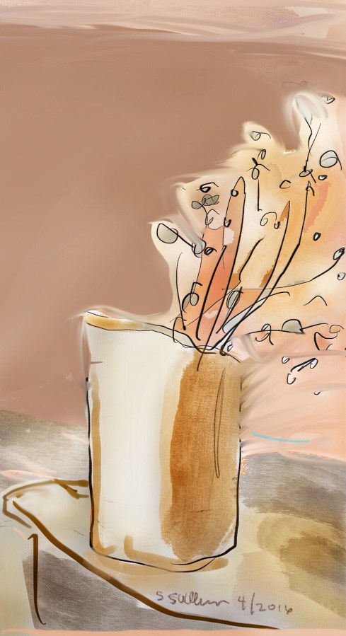 Vase with a Sprig of Dried Flowers