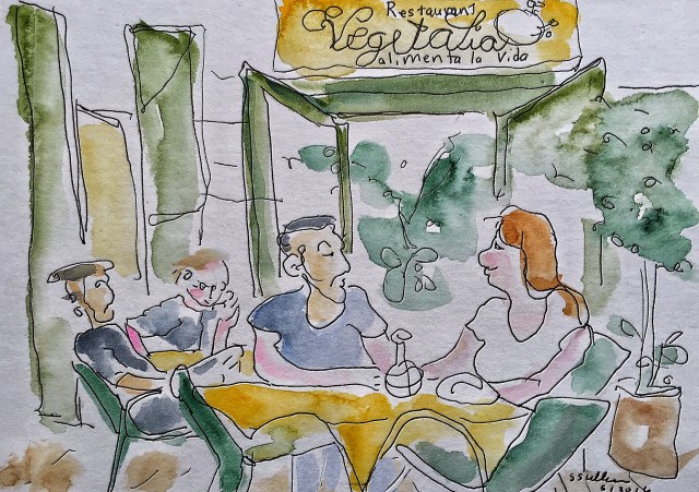 Lunch at a Vegetarian Restaurant, Barcelona