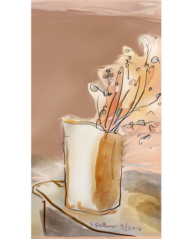 Vase with a Sprig of Dried Flowers