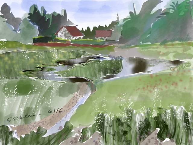 Rain Collection Pond in Chemnitz Germany