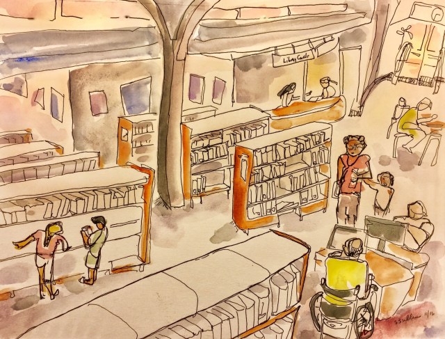 Looking Down from the Second Floor of the Mission Valley Library