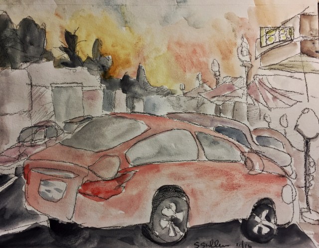 Sunset over Downtown La Mesa