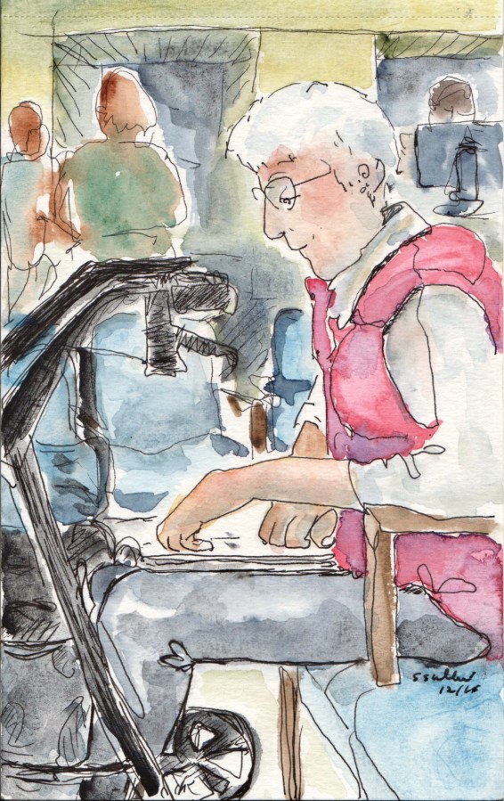 "As long as you have a good book, you are not really waiting."