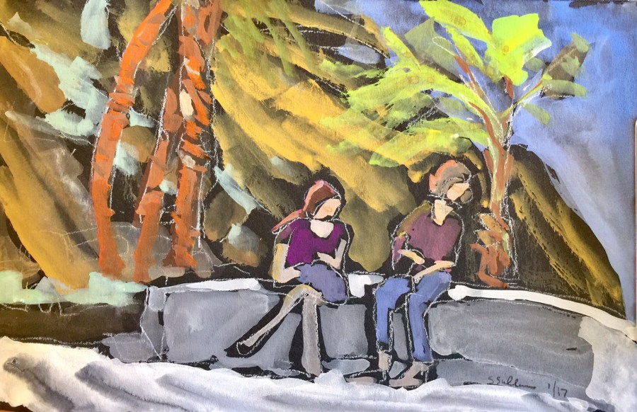Sitting on a Seawall