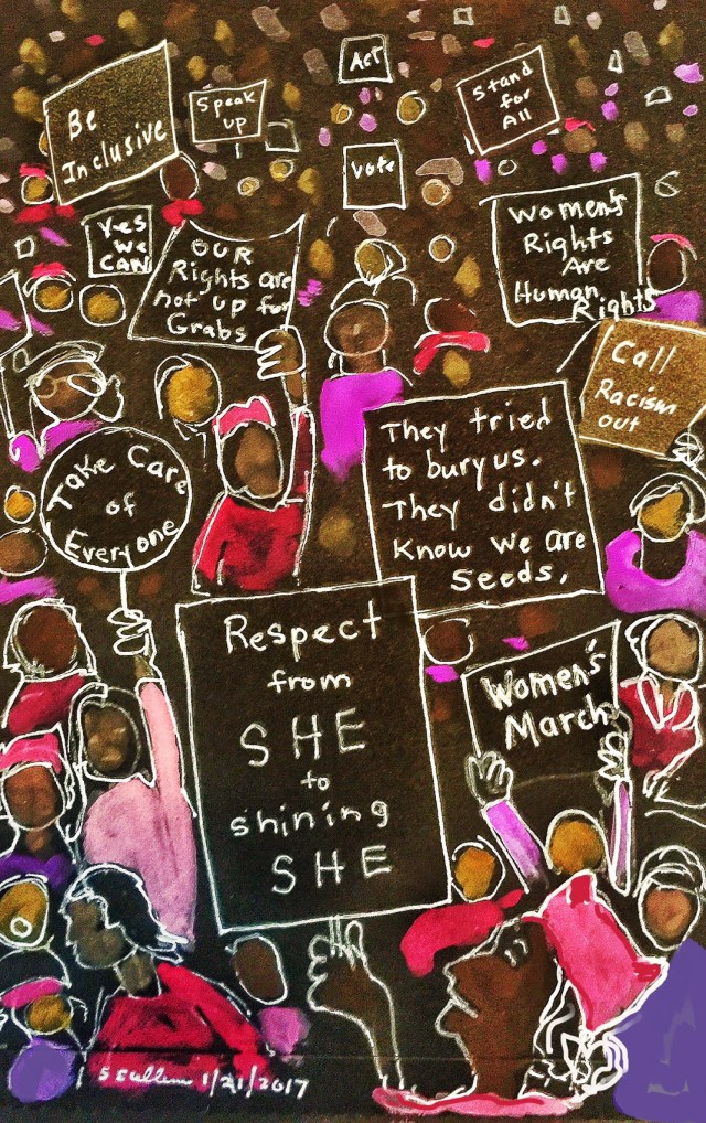 At the Women's March- San Diego