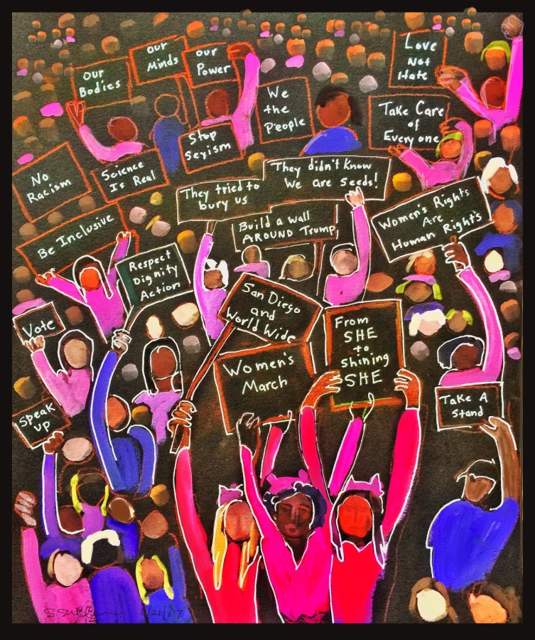 Signs from the Women's March in San Diego