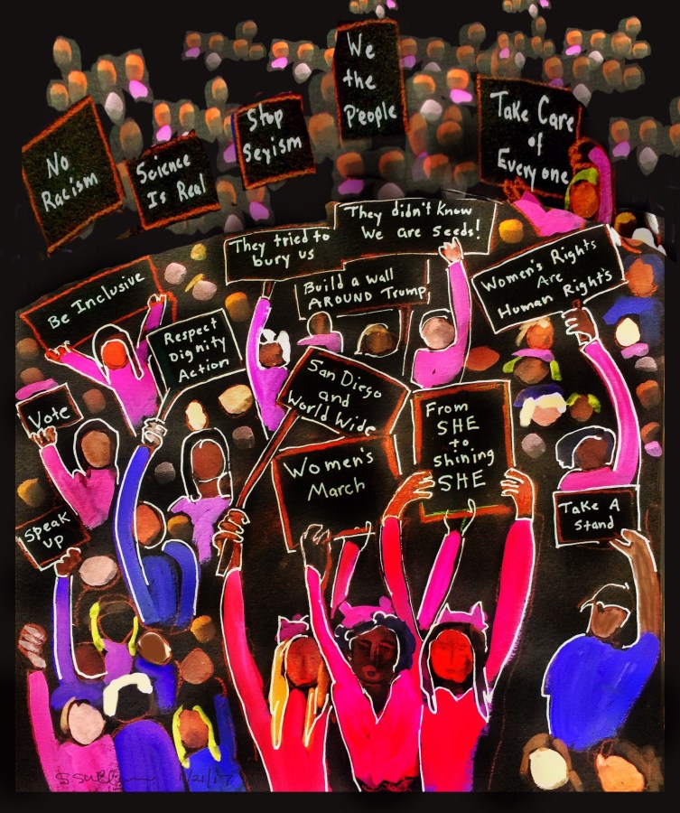 Signs from the Women's March in San Diego