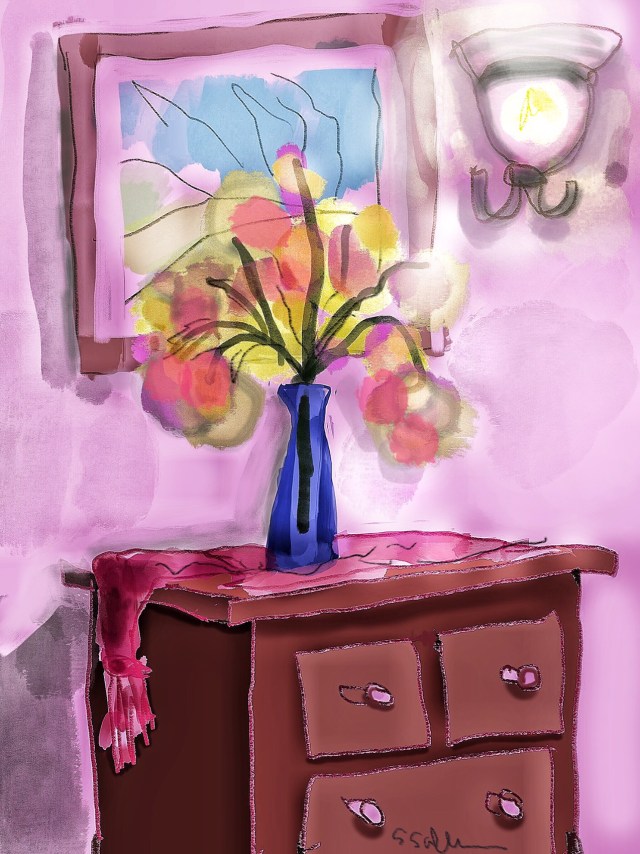 Flowers on a Dresser