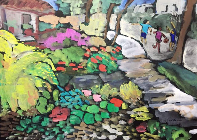 Playing Street Ball in the Spring