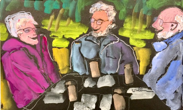 Sharing a Laugh with Old Friends by Sarah Sullivan