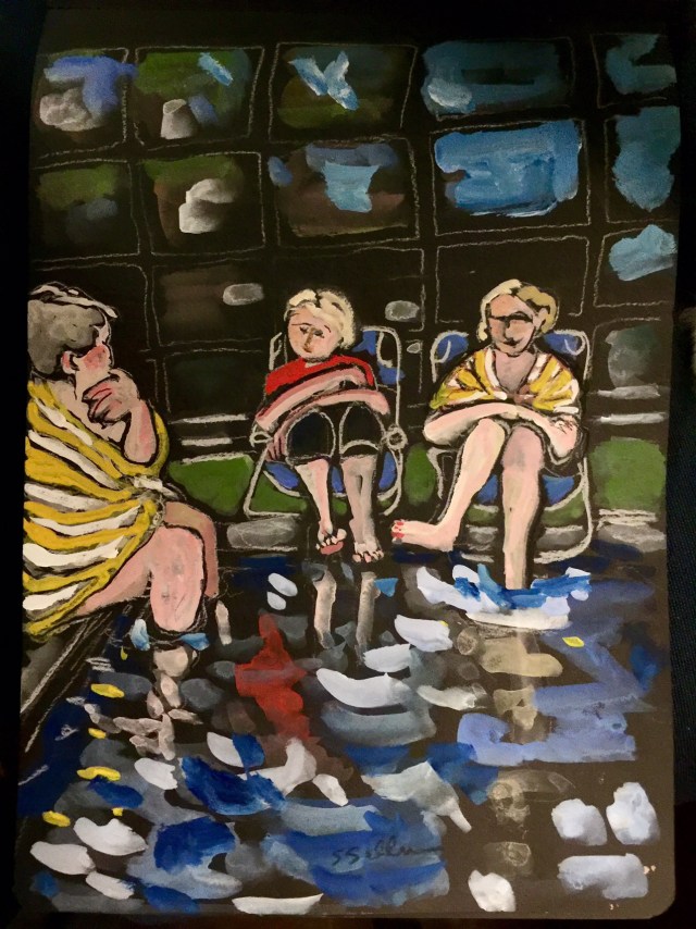 Poolside Chat by Sarah Sullivan