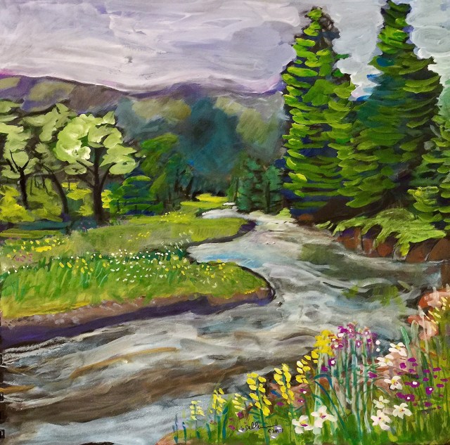 Sketch of the San Miguel River by Sarah Sullivan
