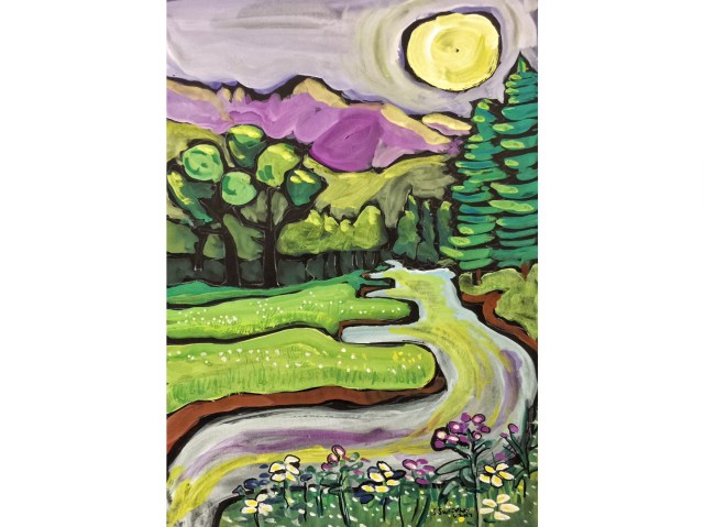 Abstract Sketch of the San Miguel River by Sarah Sullivan