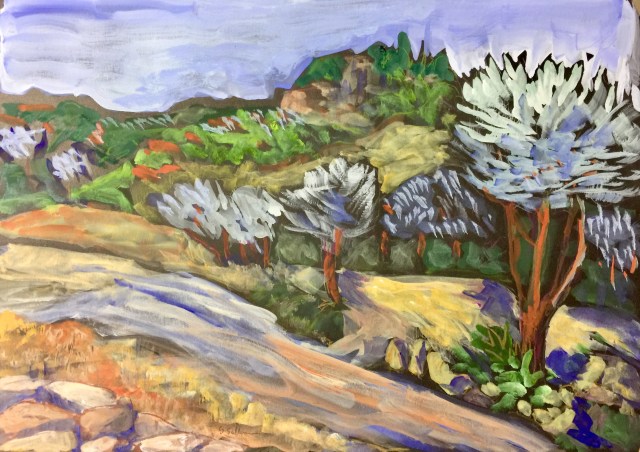 Sketch of Hillside Near Rancho Bernardo by Sarah Sullivan