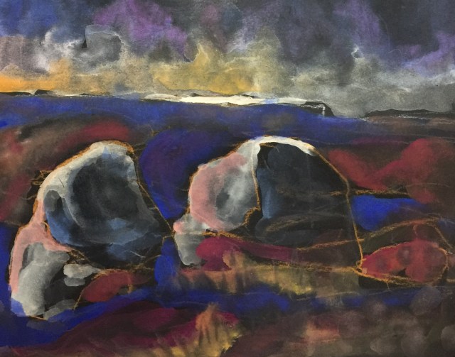 Sketch of Boulders on South Fortuna Mountain by Sarah Sullivan
