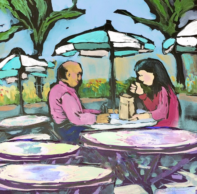 Editing Sketches by Sarah Sullivan made with traditional media with Apps on the iPad