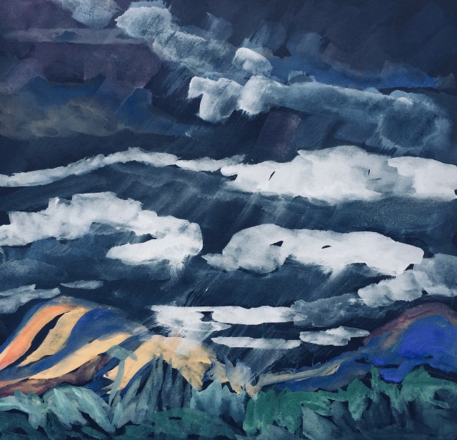 Sketch of A Rare October Rain by Sarah Sullivan