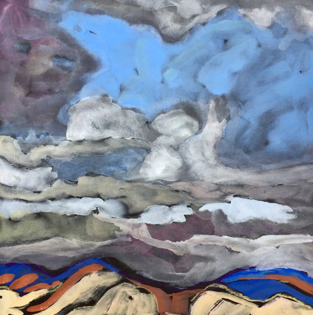 Sketch of October Clouds Over San Diego by Sarah Sullivan