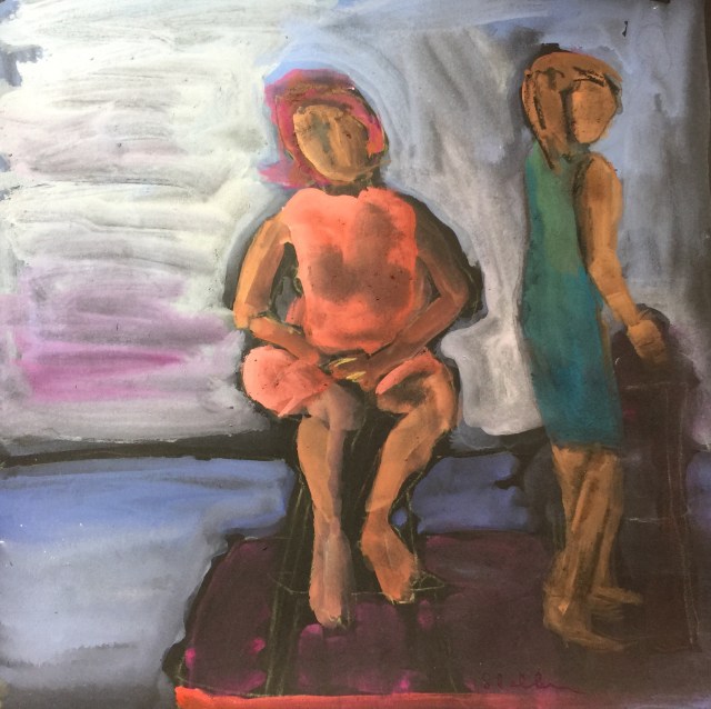 Sketch of two women by Sarah Sullivan