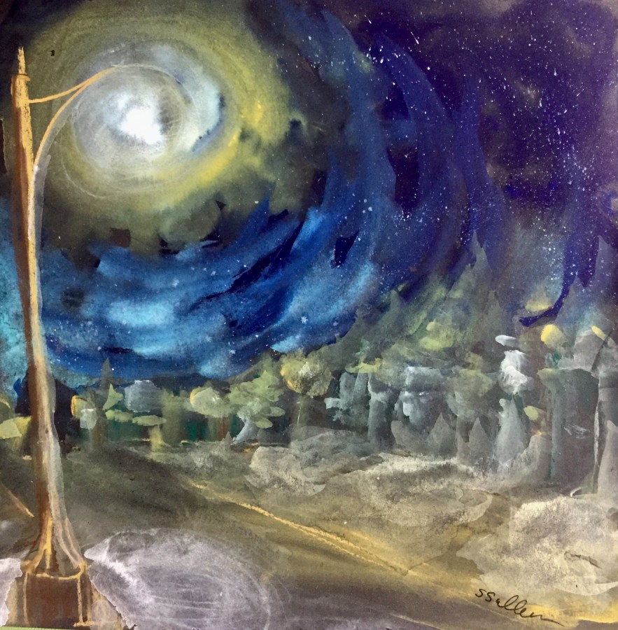 Sketch of a A Second Moonless Night by Sarah Sullivan