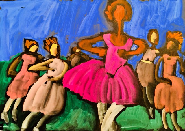 Sketch by Sarah Sullivan of Dancers from the Nutcracker