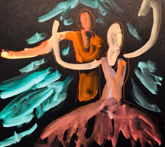 Sketch by Sarah Sullivan of dancers from The Nutcracker