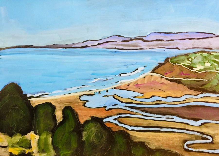 Sketch by Sarah Sullivan of Peñasquitos Lagoon