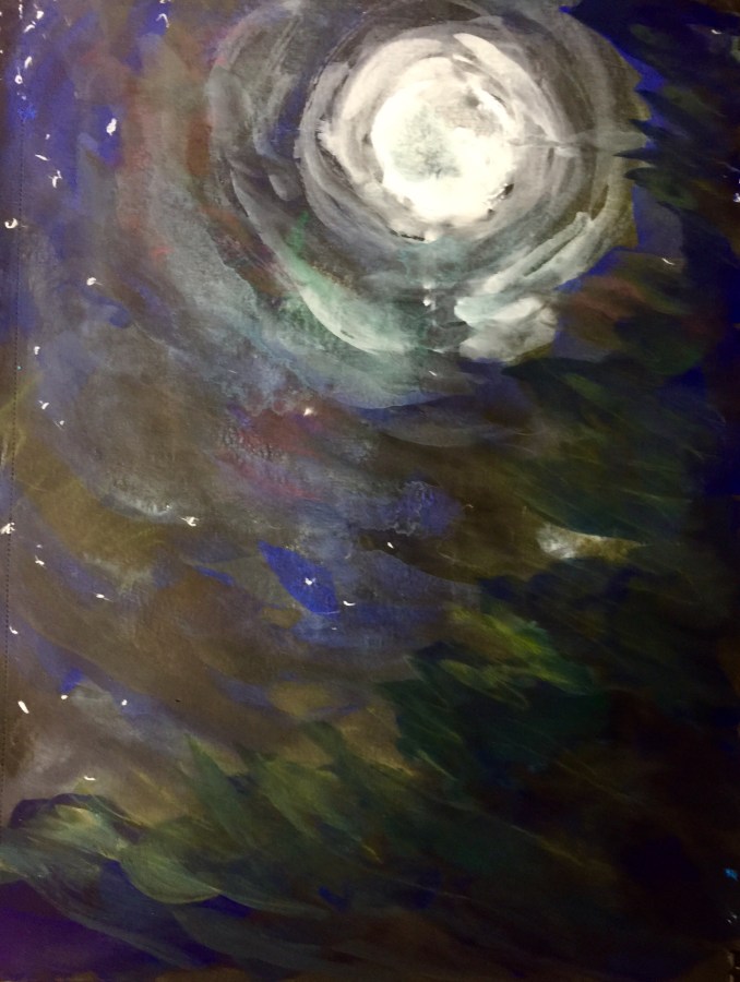 Sketch by Sarah Sullivan of A New Moon on New Year's Eve