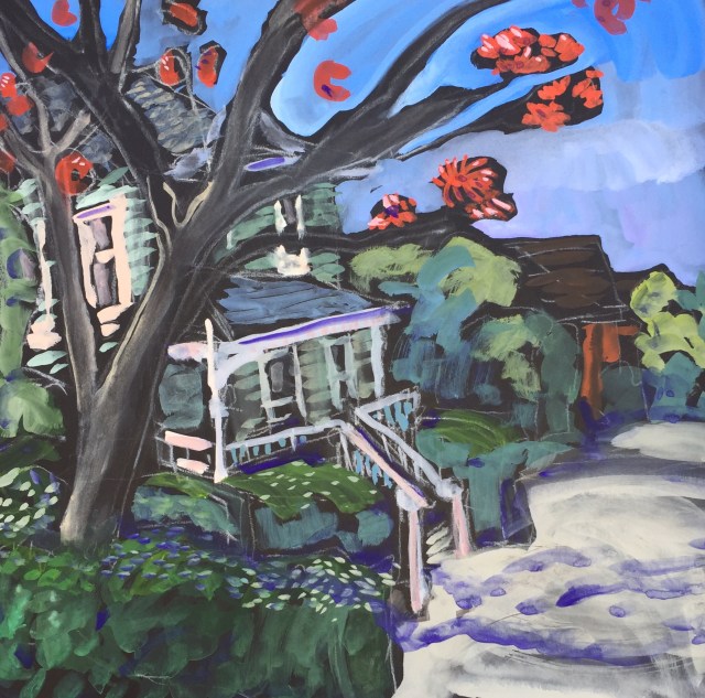 Sketch by Sarah Sullivan of Burton House at Heritage Park, Old Town San Diego, California