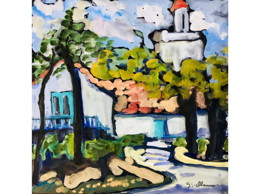 Sketch by Sarah SUllivan of The Campanile at SDSU