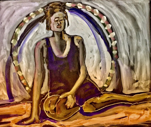 Sketch by Sarah Sullivan of a Sitting Woman