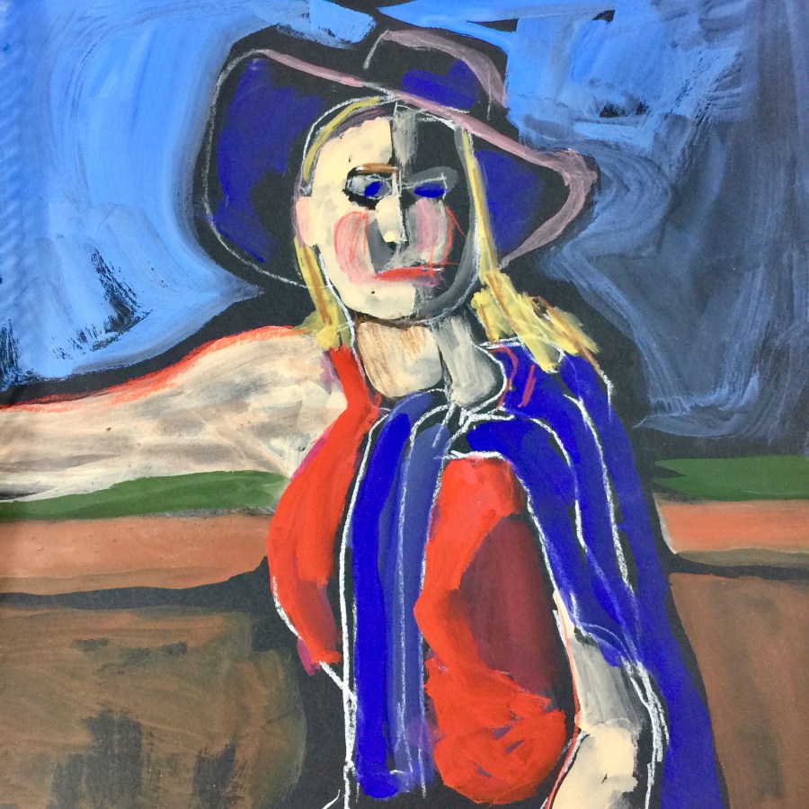 Sketch by Sarah Sullivan of a Woman with a Hat