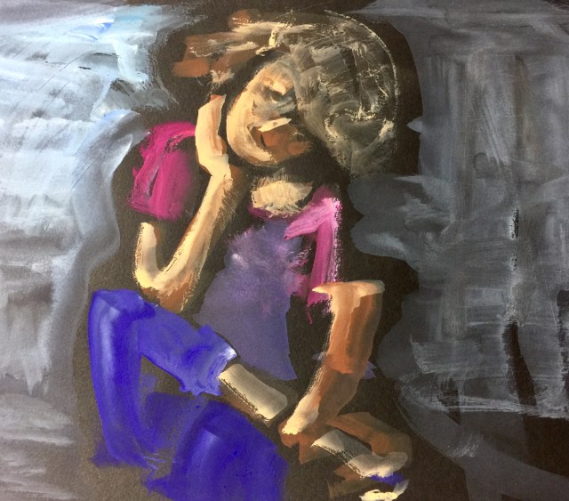 Sketch by Sarah Sullivan of a young woman