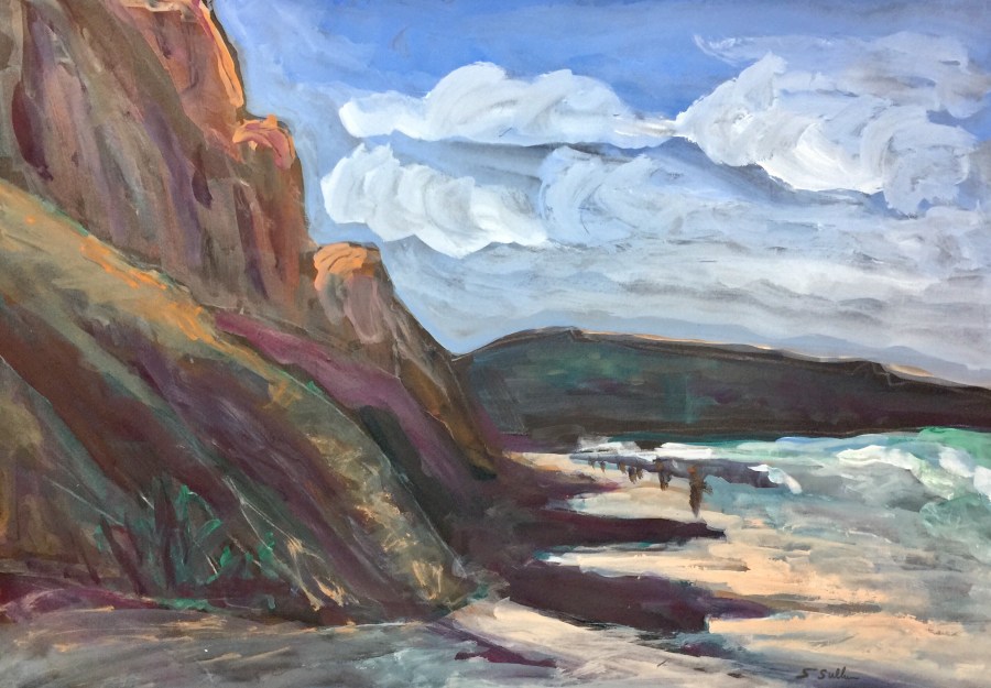 Painting of Sunlight on the Cliffs at Torrey Pines by Sarah Sullivan