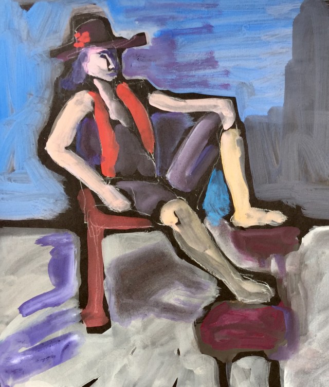 Sketch by Sarah Sullivan of a Woman with attitude