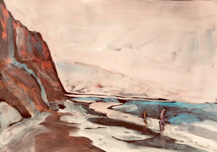 Sketch of Torrey Pines Beach by Sarah Sullivan