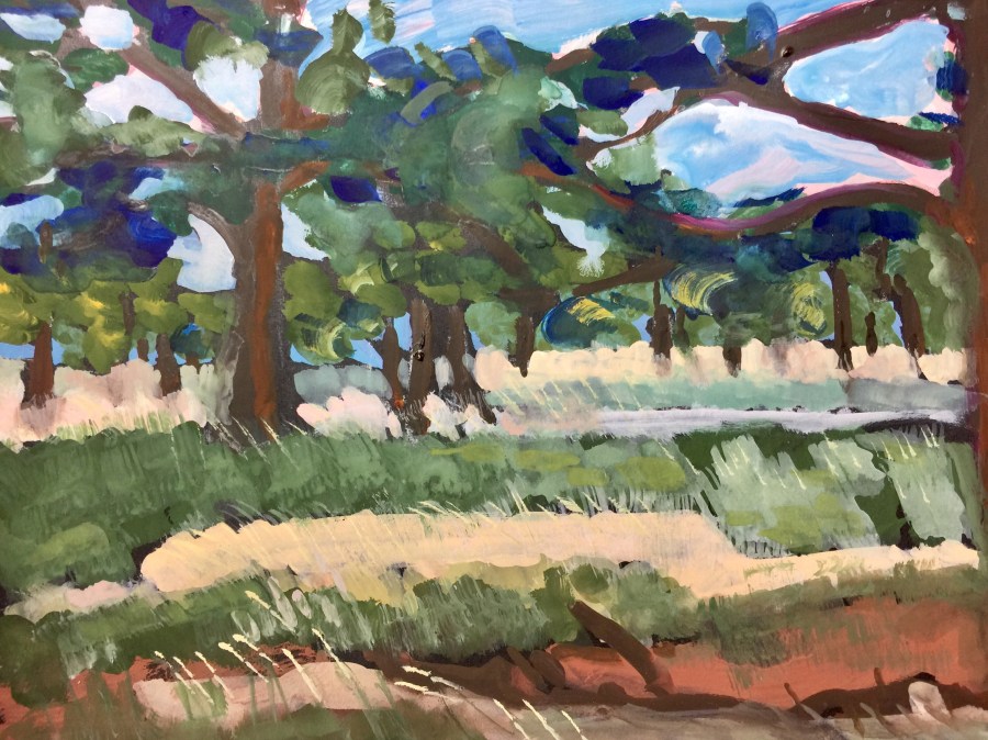 Sketch by Sarah Sullivan of a Colorado Meadow