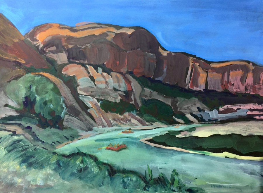 Sketch of the Colorado River by Sarah Sullivan