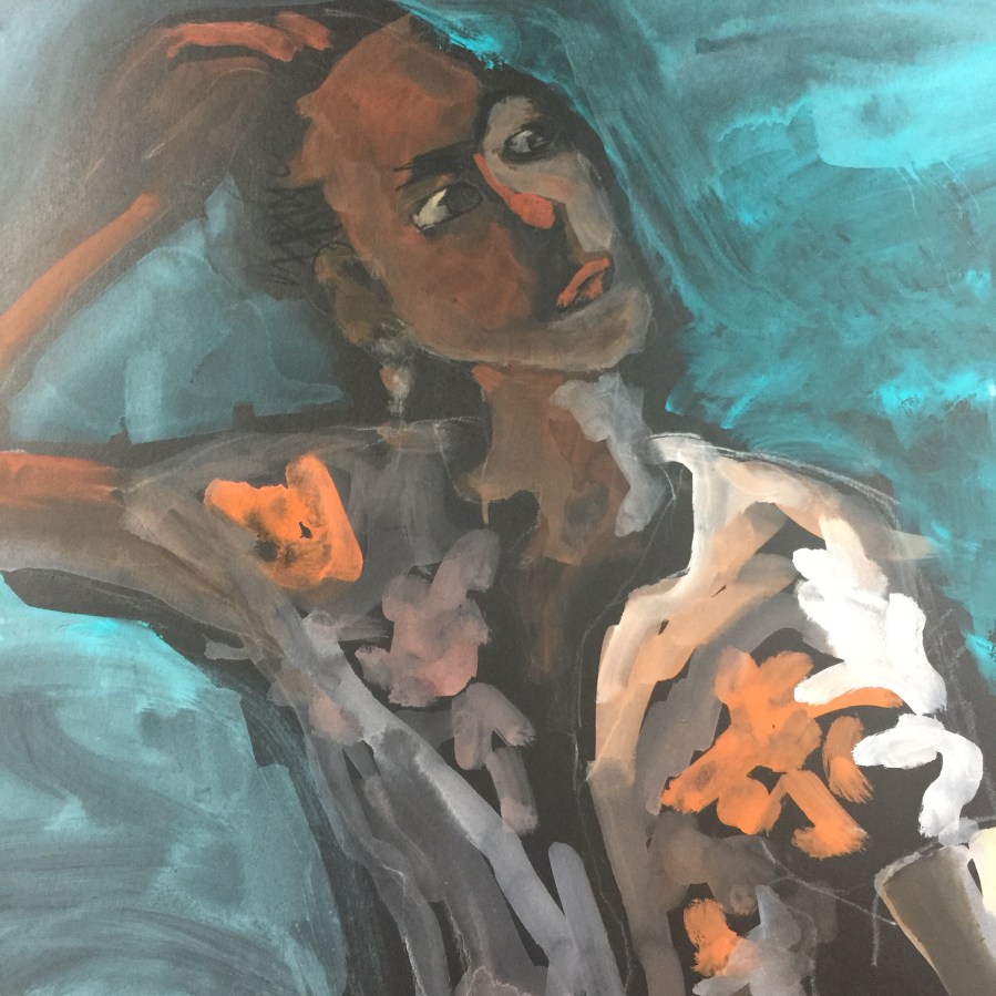 Sketch by Sarah Sullivan of a woman looking off to her left