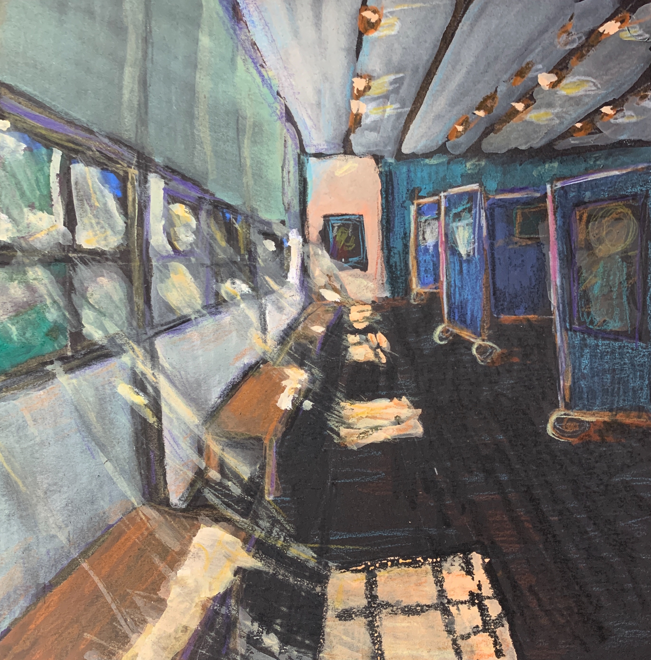 Sketch of the SDWS Gallery by Sarah SUllivan