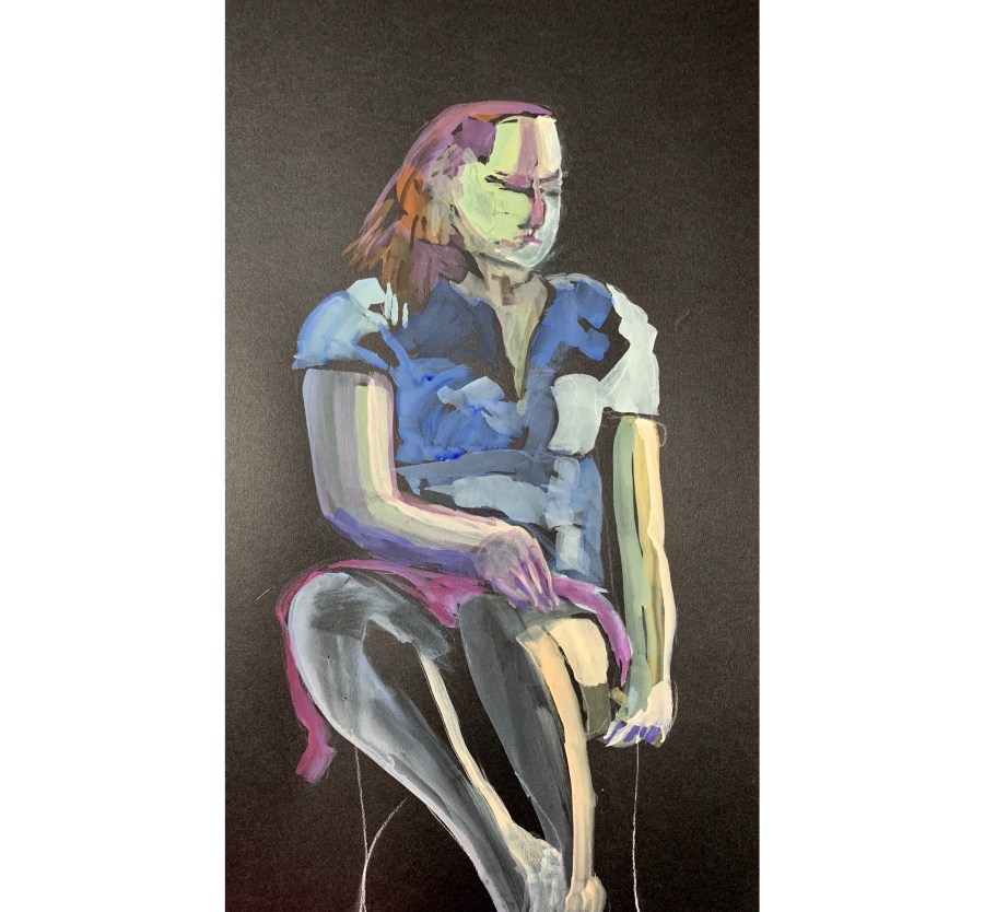 Sketch by Sarah Sullivan of a Seated Woman
